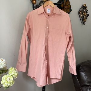 Host Pick 💙 Brooks Brothers Mens Herringbone Pattern Shirt 16-33 Slim Fit